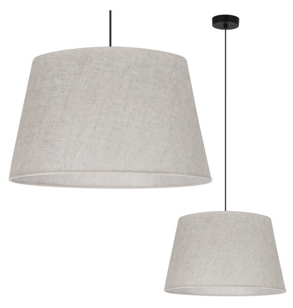 Závěsné svítidlo Len1, 1x světle béžové textilní stínítko, (fi 44 cm), b