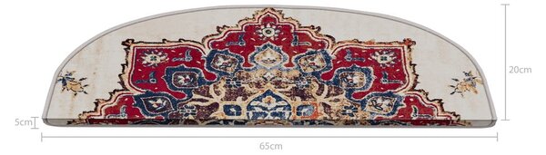 Nášlapy na schody v sadě 16 ks 20x65 cm Floral Path – Vitaus