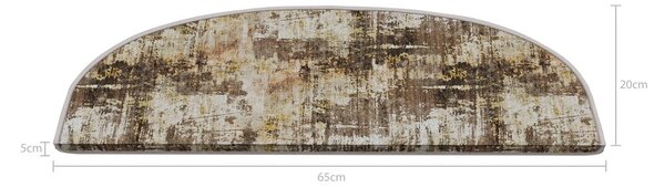 Béžové nášlapy na schody v sadě 16 ks 20x65 cm Abstract – Vitaus