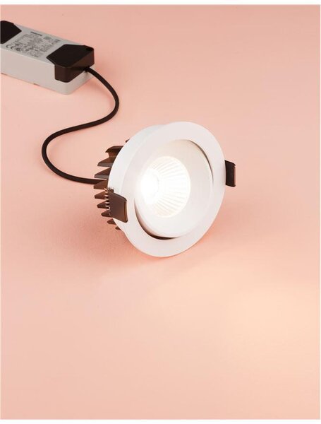 Nova Luce Zapuštěné svítidlo BLADE bílá hliník LED 12W 3000K 38st. IP65 výklopné Barva: Bílá