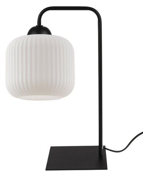 Stolní lampa Riffle, 1x bílé skleněné stínítko