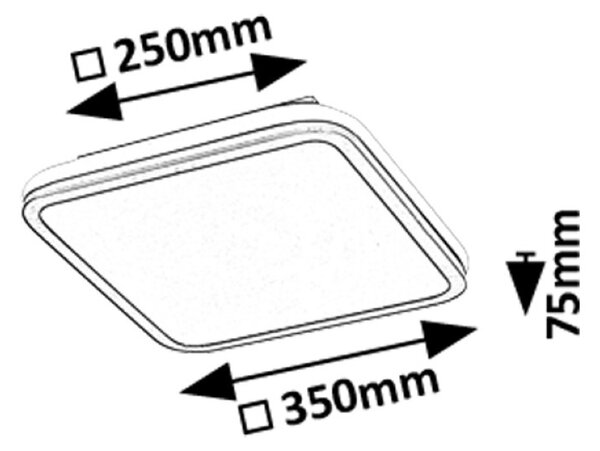 RABALUX 71399 Serkan stropní svítidlo LED 43W/2600lm 3000-6500K černá, bílá, stmívatelné, dálkový ovladač