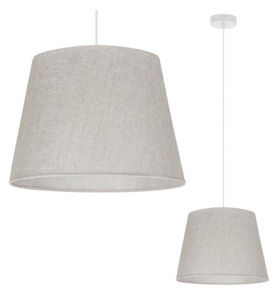 Závěsné svítidlo Len1, 1x světle béžové textilní stínítko, (fi 38 cm), w