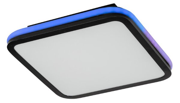 RABALUX 71399 Serkan stropní svítidlo LED 43W/2600lm 3000-6500K černá, bílá, stmívatelné, dálkový ovladač