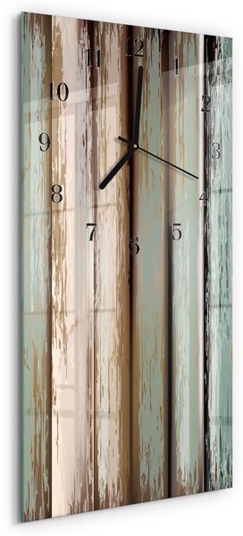 Skleněné hodiny vertikální Dřevo zsppc-30x60-00180971