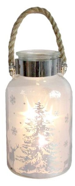 Toro Vánoční dekorační sklenice 5LED 18,5cm MIX motivů