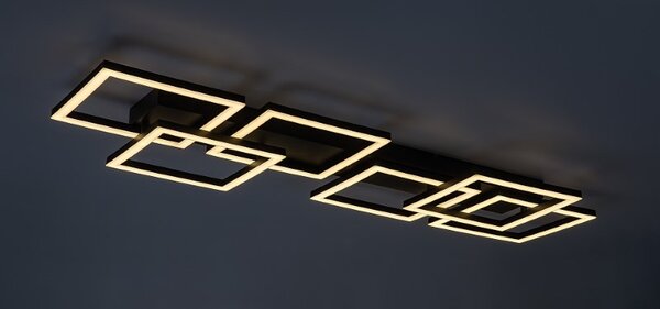 RABALUX 71390 Fatma stropní svítidlo LED 40W/3500lm 3000-6500K černá, bílá, stmívatelné, dálkový ovladač