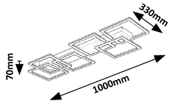 RABALUX 71390 Fatma stropní svítidlo LED 40W/3500lm 3000-6500K černá, bílá, stmívatelné, dálkový ovladač