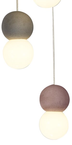 Mantra 7620 Galaxia, moderní závěsné svítidlo s kulatými betonovými prvky a designovými žárovkami 15 x E27, průměr 90cm