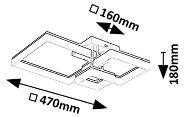 RABALUX 71386 Amilia stropní svítidlo LED 22W/2070lm 3000+4000+6500K černá, bílá