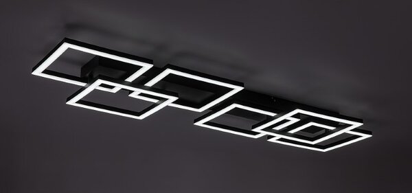 RABALUX 71390 Fatma stropní svítidlo LED 40W/3500lm 3000-6500K černá, bílá, stmívatelné, dálkový ovladač