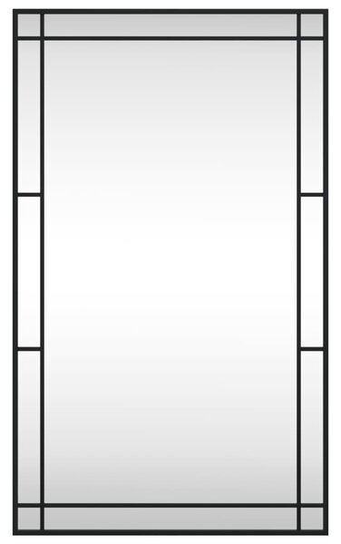 Nástěnné zrcadlo černé 60 x 100 cm obdélník železo