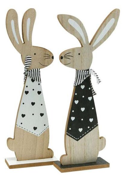 Arpex Dekorace dřevěná zajíc Glamour 11x33 cm
