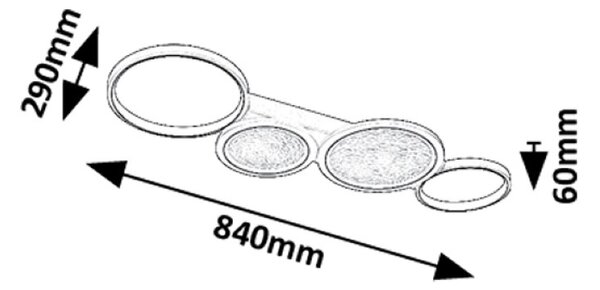 RABALUX 71379 Aranis stropní svítidlo LED 40W/2300lm 3000-6500K černá, bílá, stmívatelné, dálkový ovladač