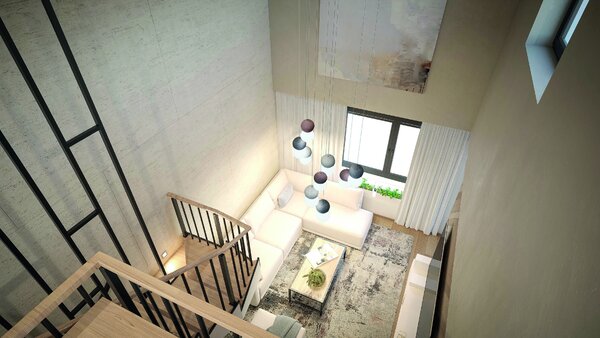 Mantra 7621 Galaxia, moderní závěsné svítidlo s kulatými betonovými prvky a designovými žárovkami 9 x E27, průměr 60cm