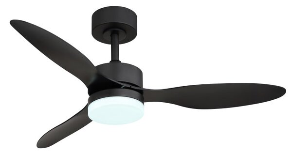 GLOBO 03608 BLACKWELL stropní ventilátor se světlem D1060mm LED 20W 1650/800lm 2700-6500K černá, časovač, dálkový ovladač