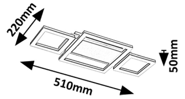 RABALUX 71374 Donya stropní svítidlo LED 24W/1500lm 4000K černá, bílá