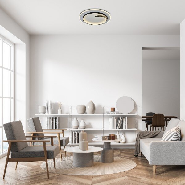 RABALUX 71366 Niloo stropní svítidlo D480mm LED 40W/2600lm 4000K černá, bílá