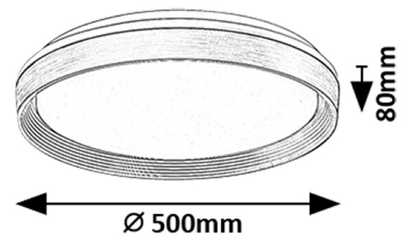 RABALUX 71308 Ladan stropní svítidlo D500mm LED 48W/3000lm 3000-6500K hnědá, zlatá, bílá, stmívatelné, dálkový ovladač
