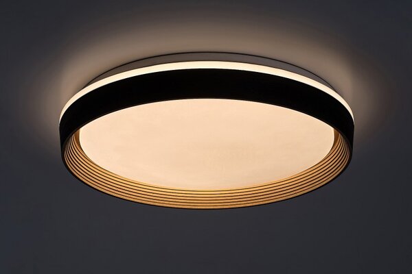 RABALUX 71308 Ladan stropní svítidlo D500mm LED 48W/3000lm 3000-6500K hnědá, zlatá, bílá, stmívatelné, dálkový ovladač
