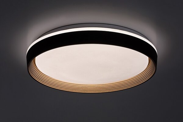 RABALUX 71308 Ladan stropní svítidlo D500mm LED 48W/3000lm 3000-6500K hnědá, zlatá, bílá, stmívatelné, dálkový ovladač