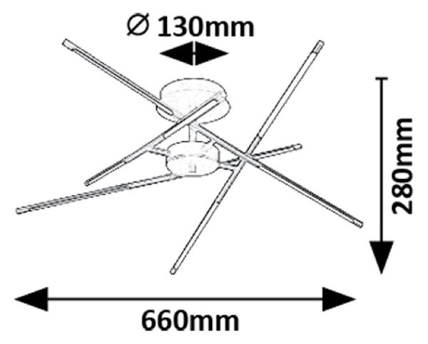 RABALUX 71338 Henli2 stropní svítidlo LED 40W/2800lm 3000K černá, bílá