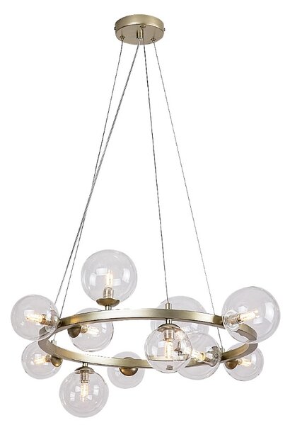 RABALUX 71300 Aslov závěsné svítidlo D710mm 11xG9 zlatá, průhledná