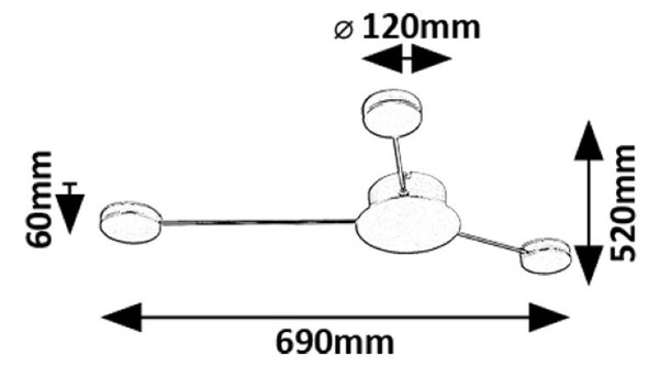 RABALUX 71275 Amadeo stropní svítidlo LED 10W/1200lm 3000K champagne zlatá