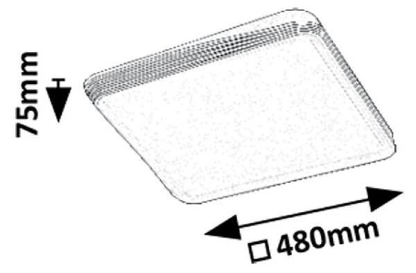 RABALUX 71166 Druzor stropní svítidlo D480mm LED 40W/2100lm 3000K hnědá, bílá
