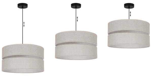 Závěsné svítidlo Jen, 1x světle béžové textilní stínítko, (fi 40 cm), b