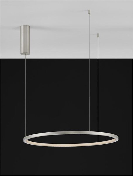 Nova Luce Závěsné LED svítidlo TARQUIN, 36W 3000K stmívatelné Barva: Stříbrná
