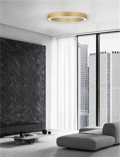Nova Luce Stropní LED svítidlo MORBIDO, 60W 2700K - 4000K vč. dálkového ovládání stmívatelné Tuya Barva: Zlatá