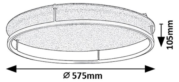RABALUX 71033 Farenzo stropní svítidlo D575mm LED 40W/2000lm 3000+4000K černá, šedá