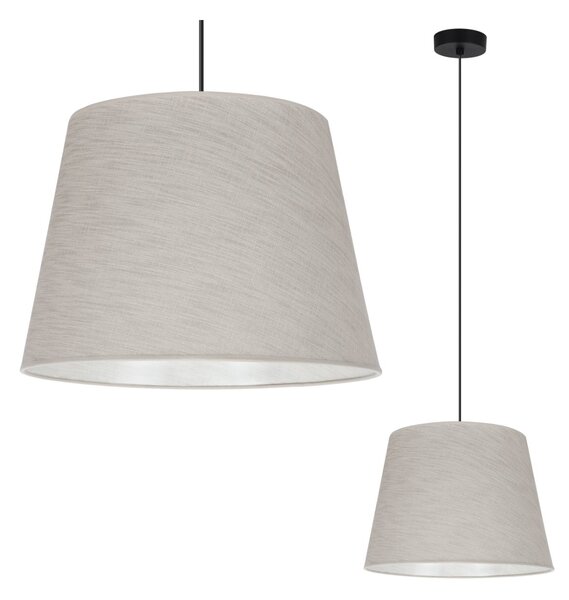 Závěsné svítidlo Jen, 1x světle béžové textilní stínítko, (fi 38 cm), b