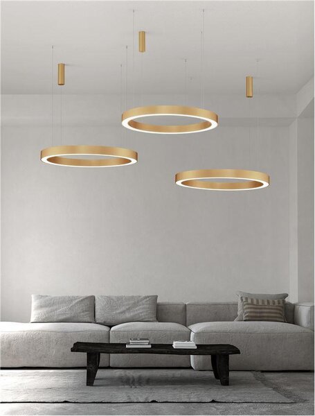 Nova Luce Závěsné LED svítidlo MORBIDO, ø 100cm, 80W, 2700K-4000K vč.dálkového ovládání stmívatelné Tuya Barva: Černá