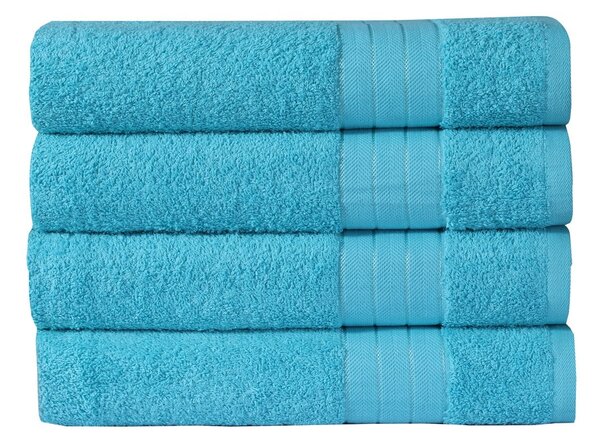 Tyrkysové bavlněné ručníky v sadě 4 ks 50x100 cm – Good Morning