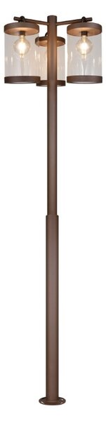 TRIO 404160324 SAMBESI venkovní stojanové svítidlo/sloupek se senzorem V2400mm 3xE27 IP44 rezavá