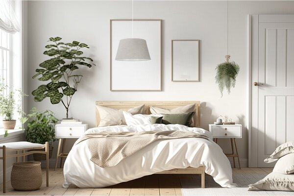 Závěsné svítidlo Jen, 1x světle béžové textilní stínítko, (fi 44 cm), b