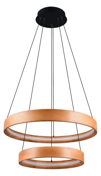 TRIO 355039130 LYNWOOD závěsné svítidlo D600mm SMD LED 37W/4300lm 3000K dřevo, switchdimmer