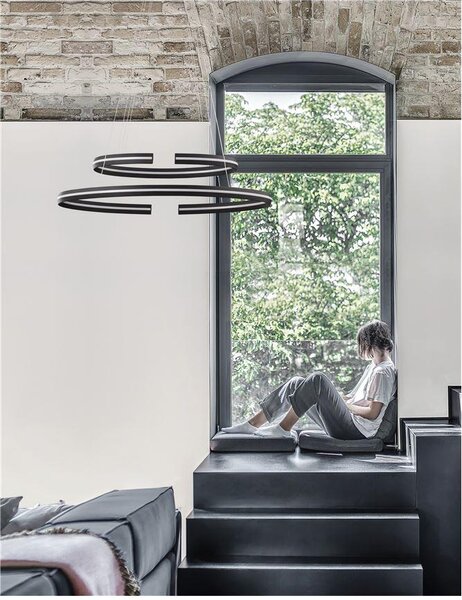 Nova Luce Závěsné LED svítidlo TORRENTE, nastavitelné 93W 3000K stmívatelné