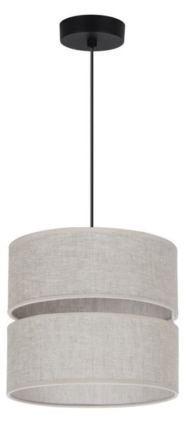 Závěsné svítidlo Jen, 1x světle béžové textilní stínítko, (fi 20 cm), b