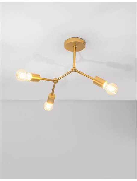 Nova Luce Stropní svítidlo CALISTO mosazný kov E27 3x12W