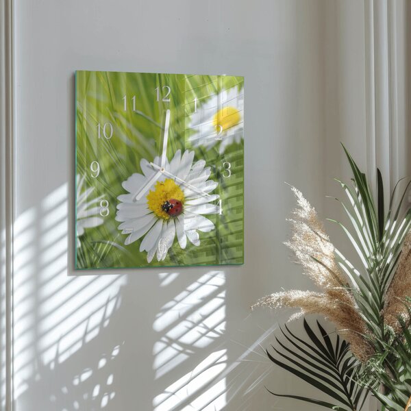 Skleněné hodiny Sedmikrásky zskb-30x30-00081314
