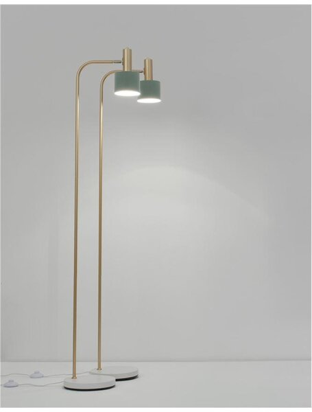 Nova Luce Stojací lampa PAZ zlatý kov, E27 1x12W Barva: Bílá