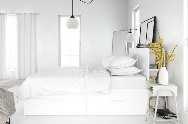Stolní lampa Riffle Round, 1x bílé skleněné stínítko