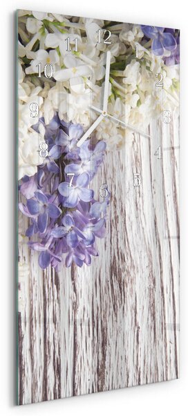 Skleněné hodiny vertikální Šeřík zsppb-30x60-00089808