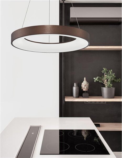 Nova Luce Závěsné LED svítidlo RANDO THIN, 50W, stmívatelné Barva: Černá, Teplota světla: 3000K - teplá bílá