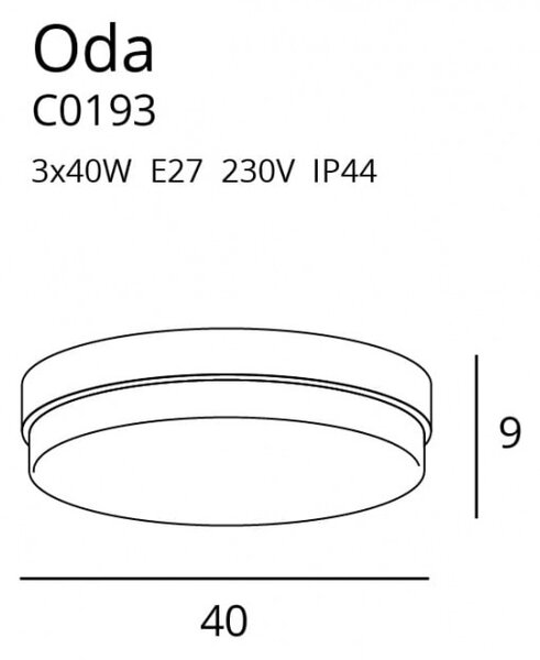 Maxlight C0193 Stropní koupelnové svítidlo ODA IP44 bílé