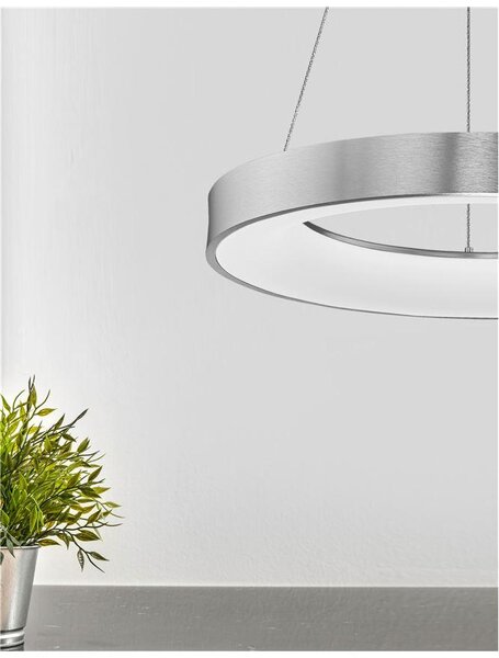 Nova Luce Závěsné LED svítidlo RANDO THIN, 50W, stmívatelné Barva: Černá, Teplota světla: 3000K - teplá bílá