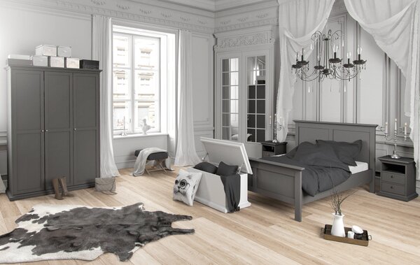 KONDELA Věšáková skříň, šedá, PARIS 75353